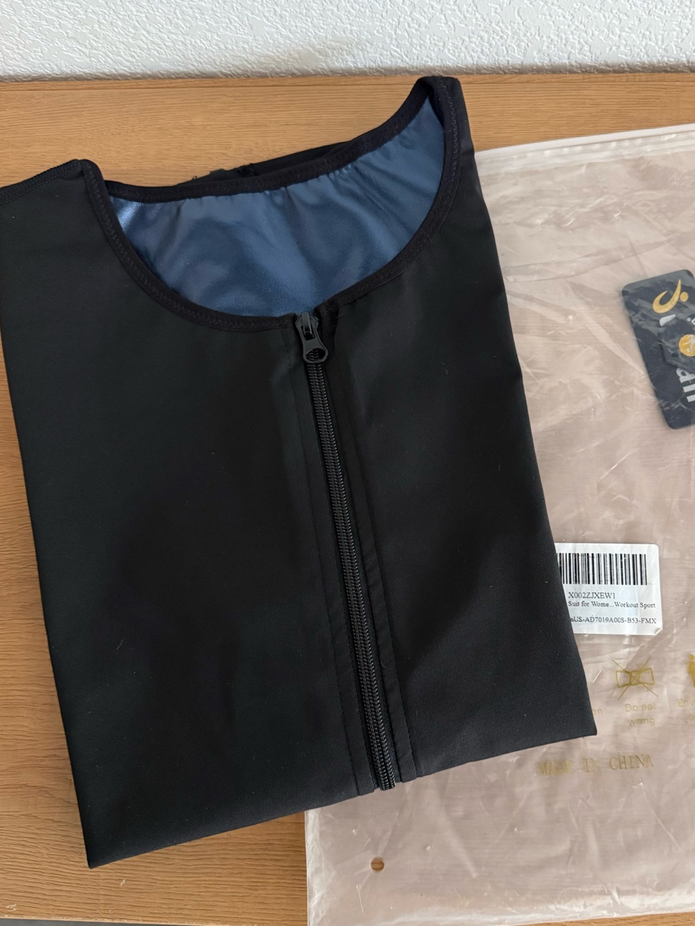 New Sauna Suit Zip Up Top Shirt Womens Small